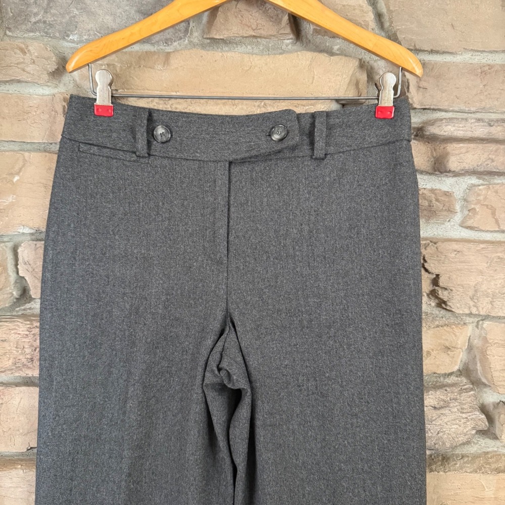 Ann Taylor Womens Gray Wool Cashmere Blend Wide Leg Dress Pants Trousers Size 4 - Picture 2 of 11